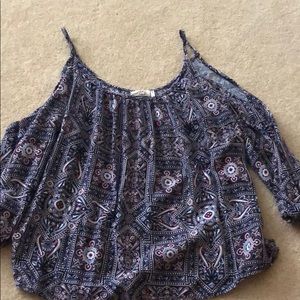 Patterned Off The Shoulder Blouse